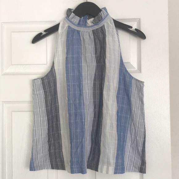 Universal Thread - Blue Striped High Neck Tank - Picture 3 of 5